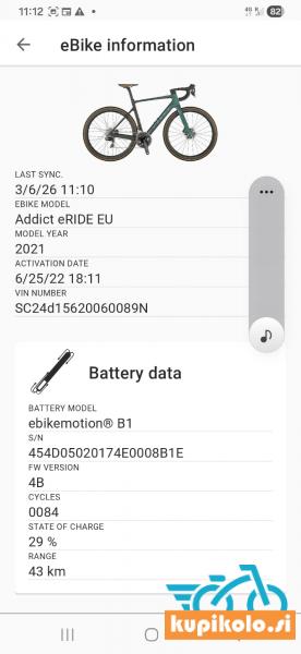 Scott Addict eRide 10 električno cestno kolo